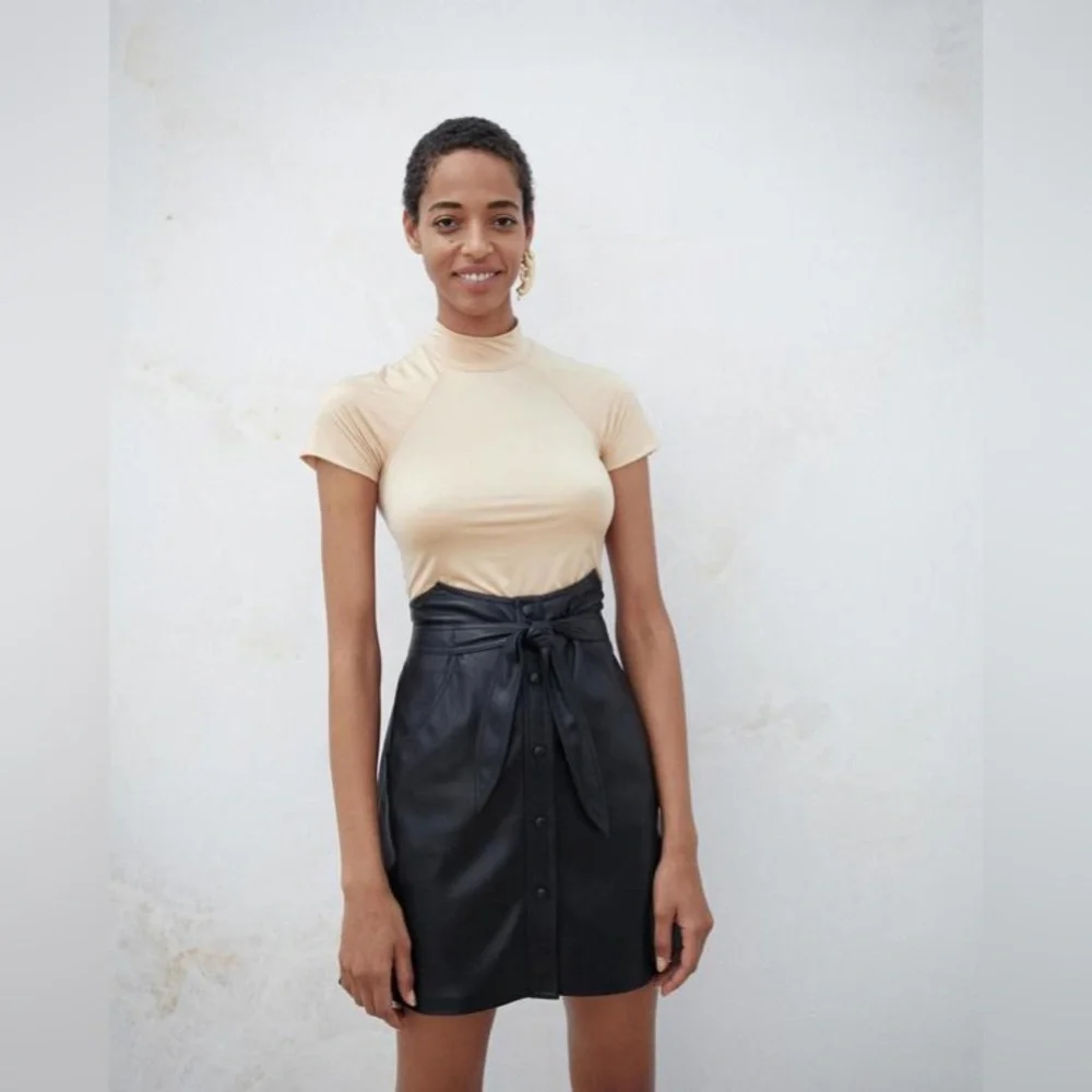Nanushka western faux leather mini skirt size medium - Picture 4 of 14